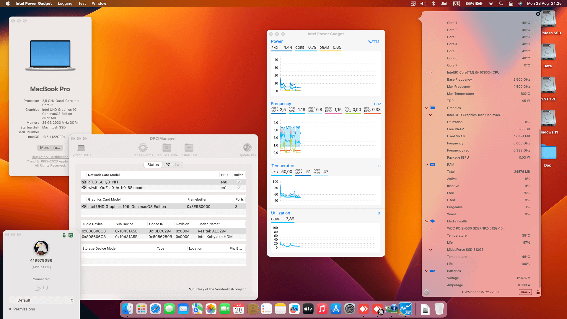 Asus ROG Strix G15 G512LI I565B6T 3rd [CometLake   Intel UHD 10Th Gen + I2C]   OpenCore 1